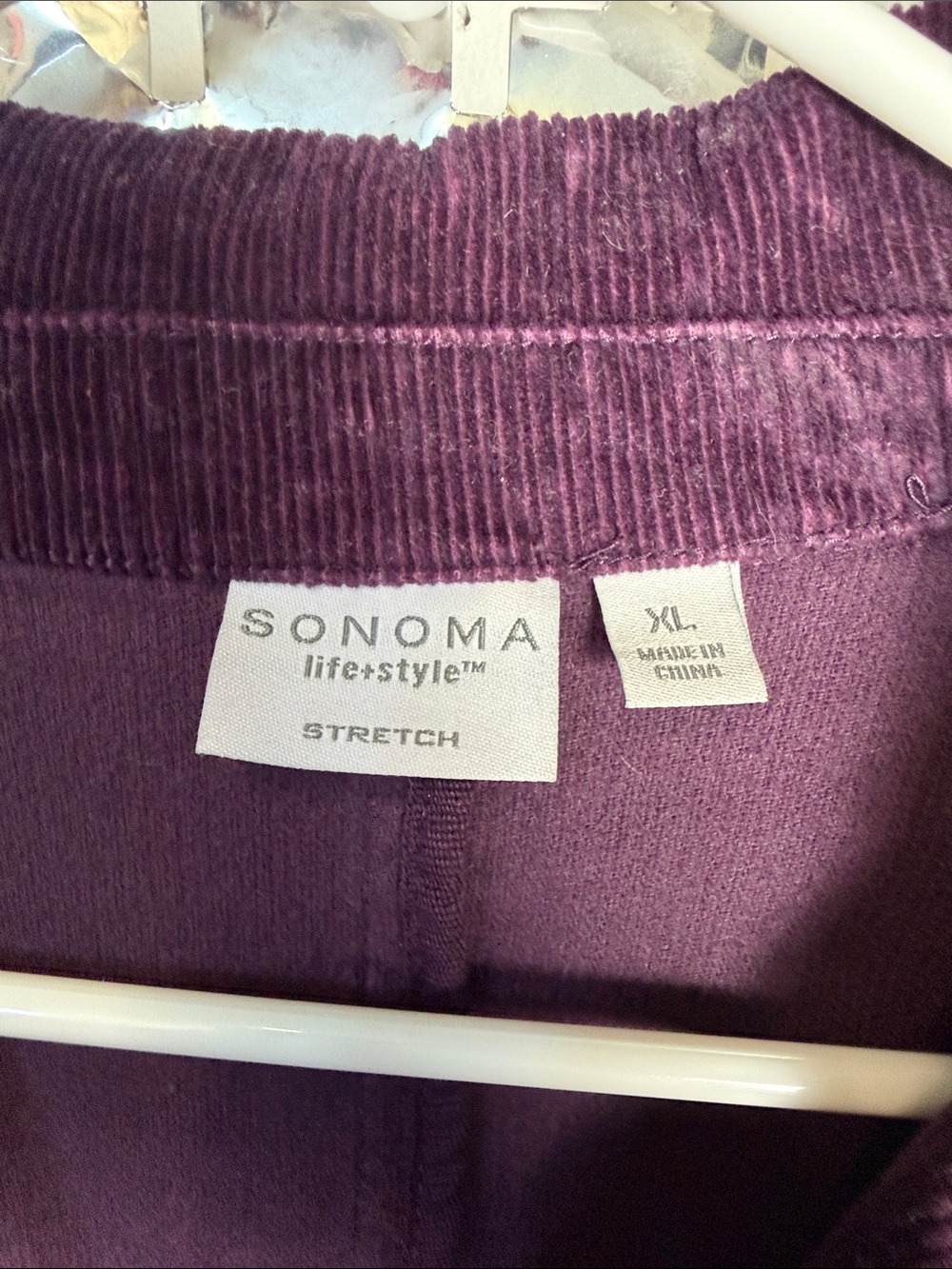 Sonoma Deep Plum Corduroy Blazer Jacket - Picture 2 of 5